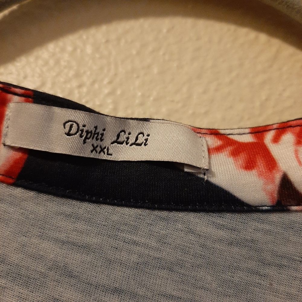 Floral XXL dress Diphi Lili NWOT Navy Pink - Picture 2 of 5